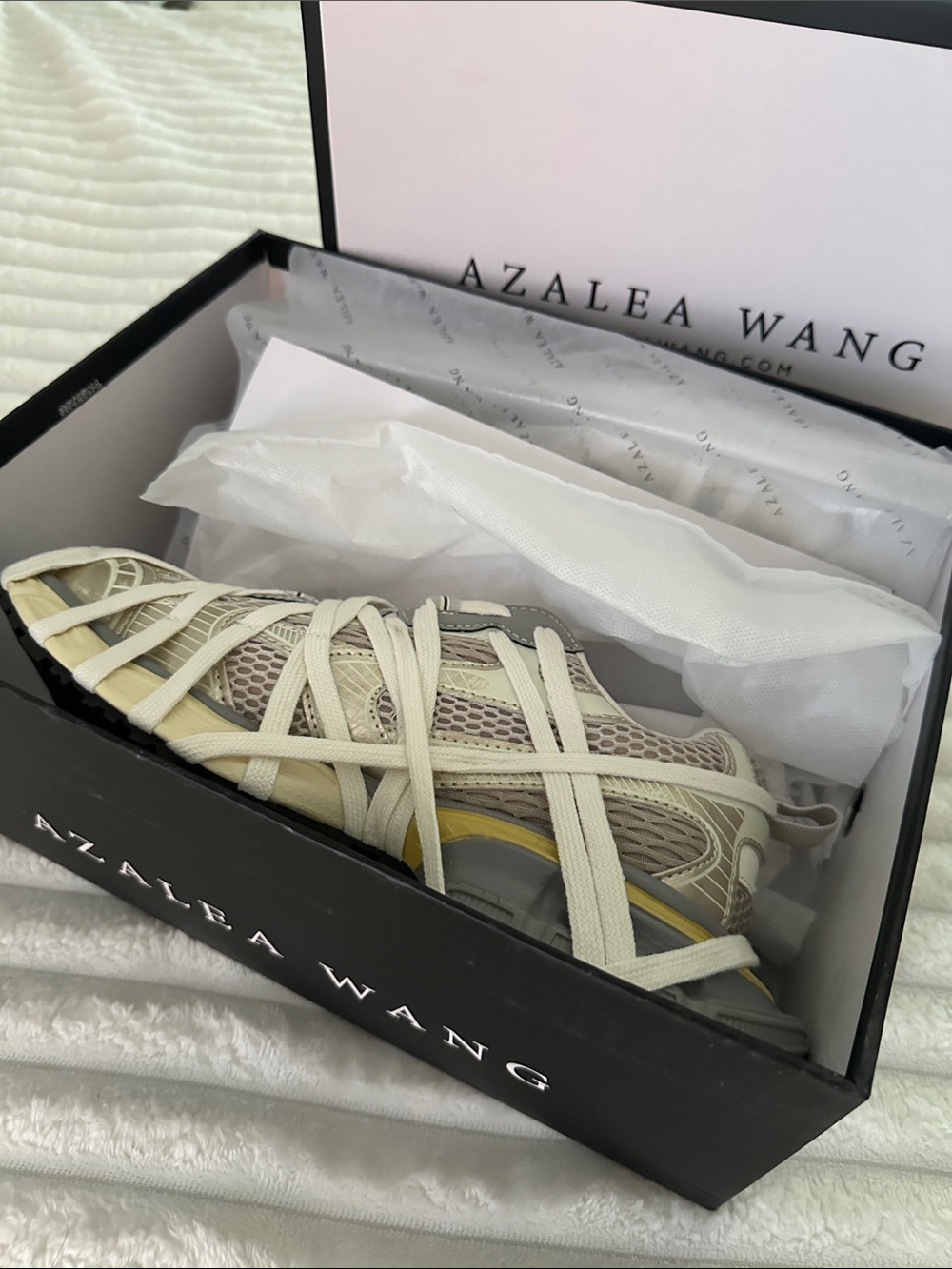 Women's Beige & Yellow Athletic Sneaker